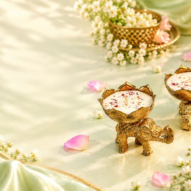 Gold Haathi Lotus